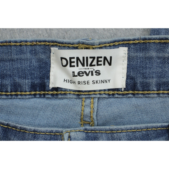 Levis Denizen Jeans Womens 16M (33 x 30) Blue High Rise Skinny Stretch - Picture 3 of 7